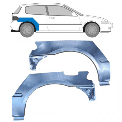 Reparație aripă spate pentru Honda Civic 1991-1995 / Stânga+Dreapta / Set 10424