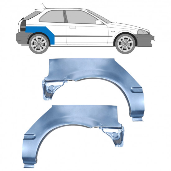 Reparație aripă spate pentru Honda Civic 1995-2000 / Stânga+Dreapta / Set 9163