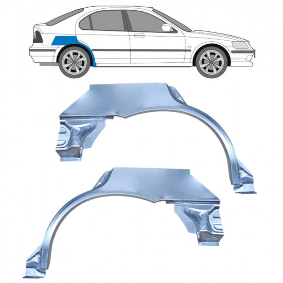 Reparație aripă spate pentru Honda Civic 1995-2001 / Stânga+Dreapta / Set 10422