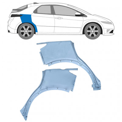 Reparație aripă spate pentru Honda Civic 2005-2011 / Stânga+Dreapta / Set 9616