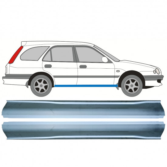 Reparație prag pentru Toyota Corolla 1997-2002 / Stânga+Dreapta / Set 9885