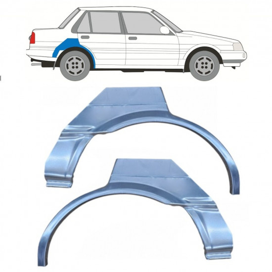 Reparație aripă spate pentru Toyota Corolla 1983-1988 / Stânga+Dreapta / Set 9884