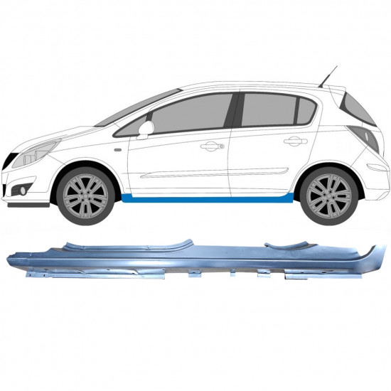 Reparație prag pentru Opel Corsa 2006-2015 / Stânga 6880