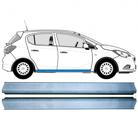 Reparație prag pentru Opel Corsa E 2014-2019 / Stânga+Dreapta / Set 12883