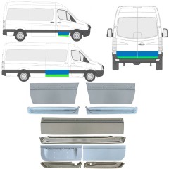 Reparație ușă interior + exterior pentru Volkswagen Crafter 2005-2017 / Stânga+Dreapta / Set 14493