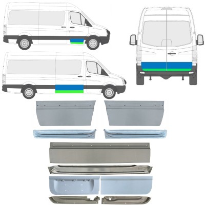 Reparație ușă interior + exterior pentru Volkswagen Crafter 2005-2017 / Stânga+Dreapta / Set 14493