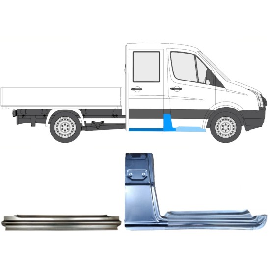 Set panouri de reparare pentru Volkswagen Crafter 2005-2017 / Dreapta / 15527