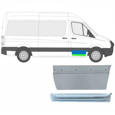 Panou de reparație ușă față interior + exterior pentru Volkswagen Crafter 2005-2017 / Dreapta / Set 14028