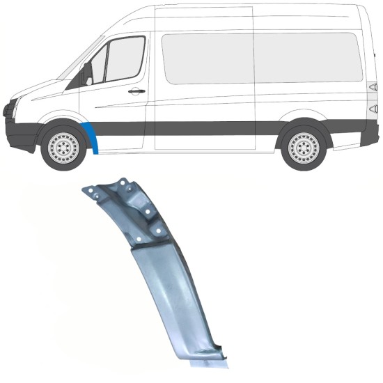 Panou de reparație aripă față pentru Volkswagen Crafter 2005-2017 / Stânga 13751