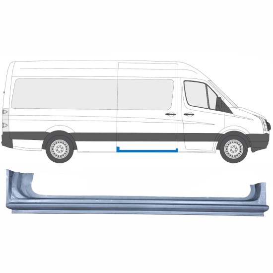 Reparație prag ușă glisantă pentru Volkswagen Crafter 2005-2017 / Dreapta 13437