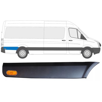 Bandou lateral aripă spate din spatele roții cu lampă pentru Volkswagen Crafter 2005-2017 / Dreapta / Set 13995