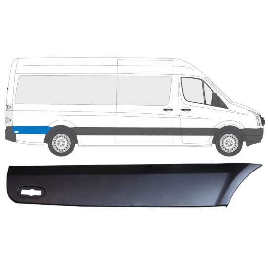 Bandou lateral stânga spate în spatele roții din spate pentru Volkswagen Crafter 2005-2017 / Dreapta 13828