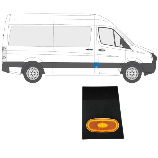 Bandou lateral stâlp față cu lampă pentru Volkswagen Crafter 2005-2017 / Dreapta / Set 14147