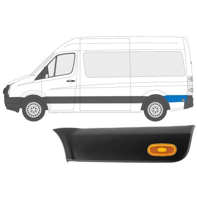Bandou lateral aripă spate cu lampă pentru Volkswagen Crafter 2005-2017 / Stânga / Set 14149