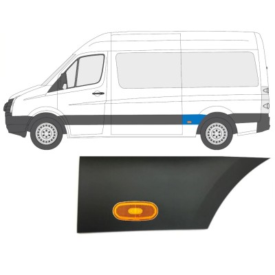 Bandou lateral aripă spate cu lampă pentru Volkswagen Crafter 2005-2017 / Stânga / Set 14089