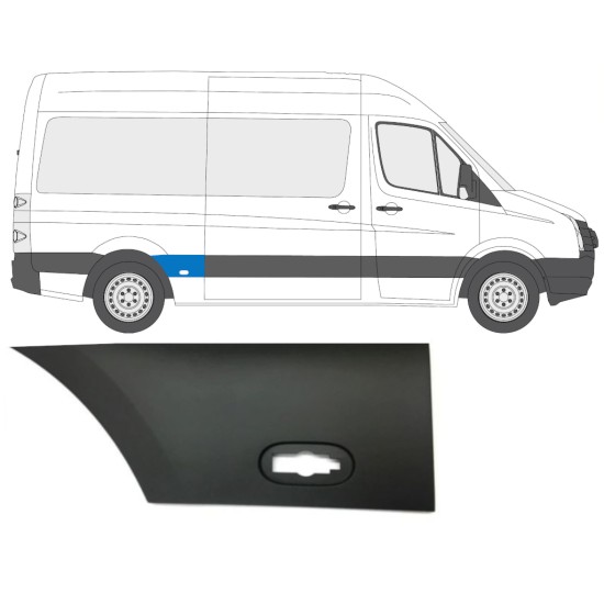Bandou lateral aripă spate pentru Volkswagen Crafter 2005-2017 / Dreapta 13822