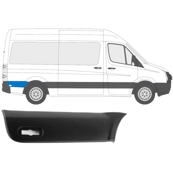 Bandou lateral stânga spate în spatele roții din spate pentru Volkswagen Crafter 2005-2017 / Dreapta 13691