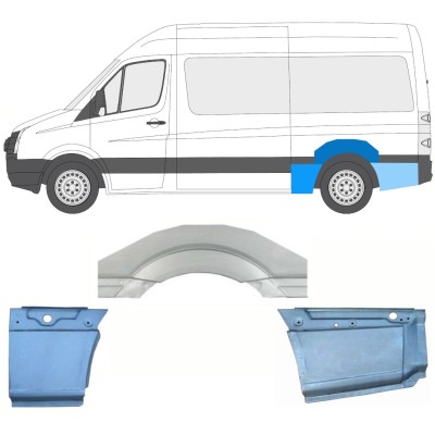 Reparație aripă spate pentru Volkswagen Crafter 2005-2017 / Stânga / Set 13942