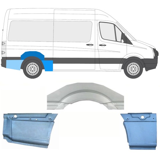 Reparație aripă spate pentru Volkswagen Crafter 2005-2017 / Dreapta / Set 13941