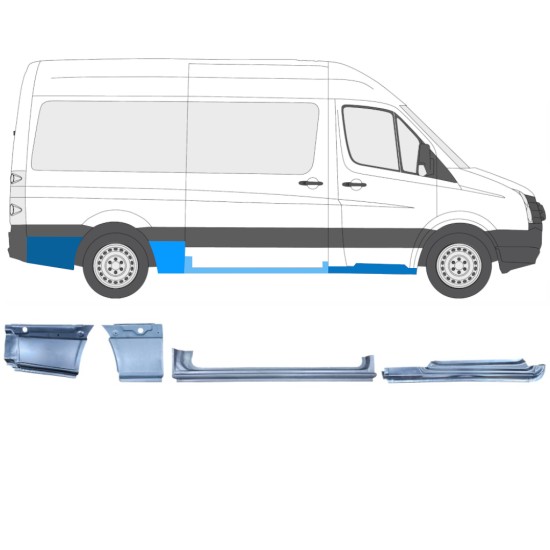 Set panouri de reparare pentru Volkswagen Crafter 2005-2017 / Dreapta / 14502