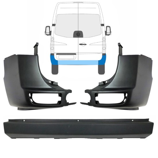 Bară spate pentru Volkswagen Crafter 2005-2017 / Set 15554