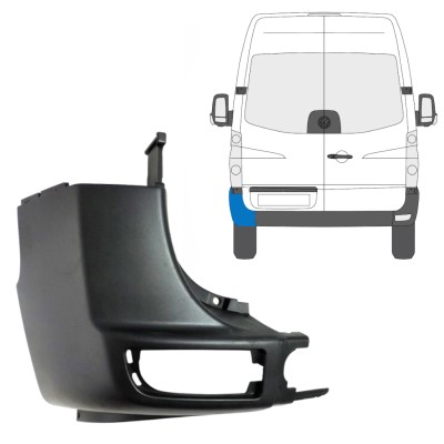 Colț bară spate pentru Volkswagen Crafter 2005-2017 / Stânga 15547
