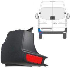 Colț bară spate + lampă reflectorizantă pentru Volkswagen Crafter 2005-2017 / Stânga / Set 15552