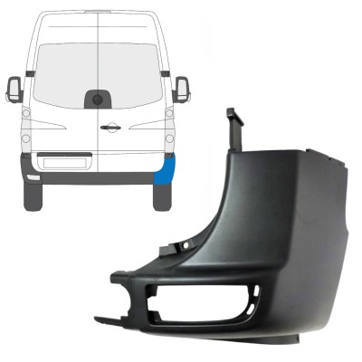 Colț bară spate pentru Volkswagen Crafter 2005-2017 / Dreapta 15548