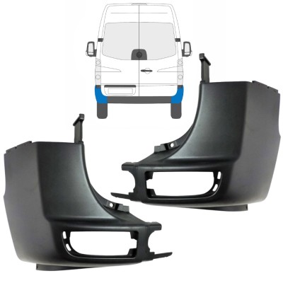 Colț bară spate pentru Volkswagen Crafter 2005-2017 / Stânga+Dreapta / Set 15549