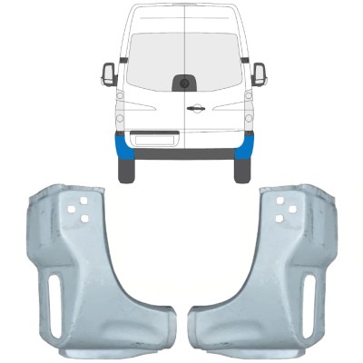 Reparație colț spate pentru Volkswagen Crafter 2005-2017 / Stânga+Dreapta / Set 15507