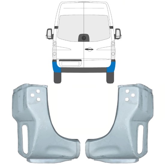 Reparație colț spate pentru Volkswagen Crafter 2005-2017 / Stânga+Dreapta / Set 15507