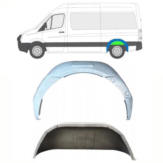 Reparație aripă interioară spate pentru Volkswagen Crafter 2005-2017 / Stânga / Set 14322