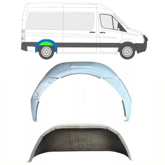 Reparație aripă interioară spate pentru Volkswagen Crafter 2005-2017 / Dreapta / Set 14321