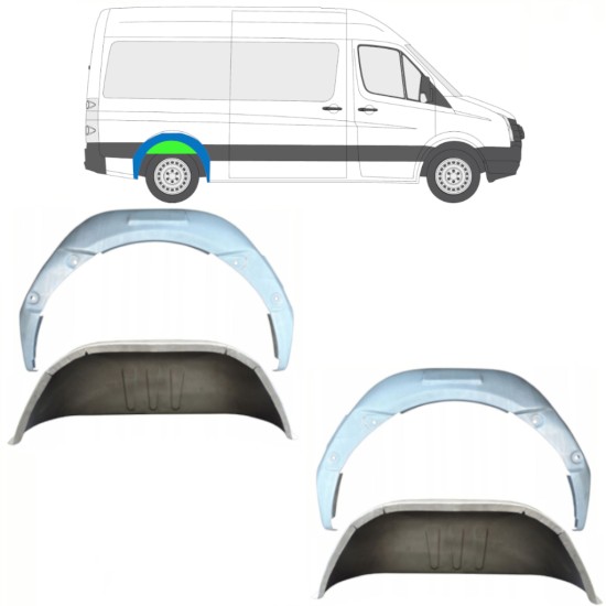 Reparație aripă interioară spate pentru Volkswagen Crafter 2005-2017 / Set 14498