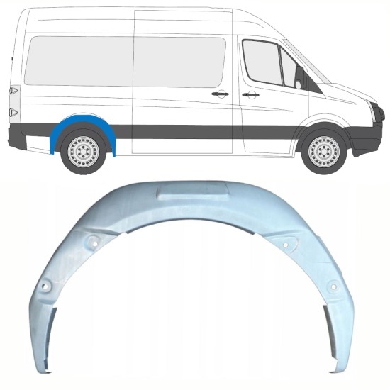 Reparație aripă interioară spate pentru Volkswagen Crafter 2005-2017 / Dreapta 13897