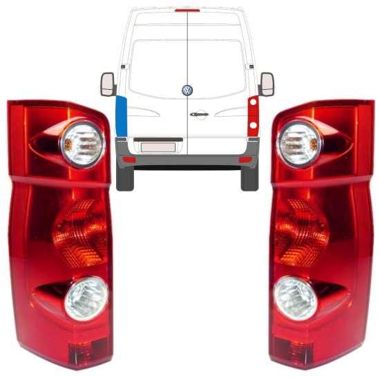 Lampă spate pentru Volkswagen Crafter 2005-2017 / Stânga+Dreapta / Set 15574
