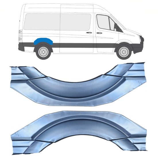 Reparație aripă spate pentru Volkswagen Crafter 2005-2017 / Stânga+Dreapta / Set 16159