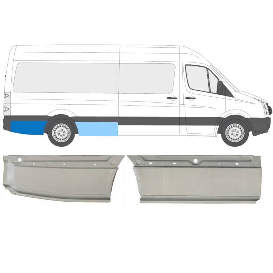 Reparație aripă spate pentru Volkswagen Crafter 2005-2017 / Dreapta / Set 14128