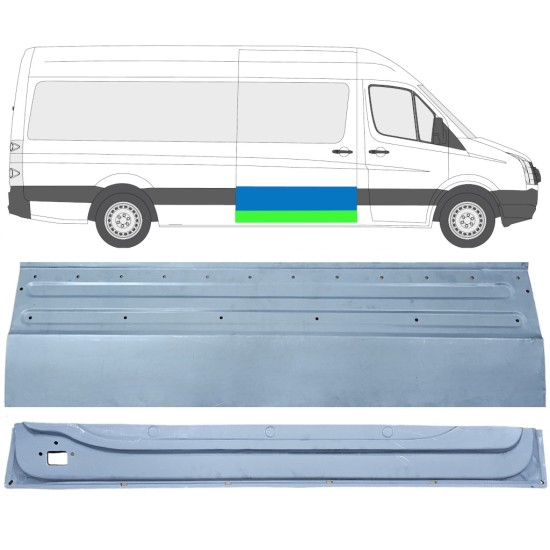 Reparație ușă culisantă interior + exterior Mercedes pentru Volkswagen Crafter 2005-2017 / Dreapta / Set 14319