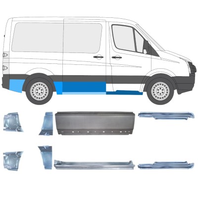 Set panouri de reparare pentru Volkswagen Crafter 2005-2017 / Stânga+Dreapta / 15592