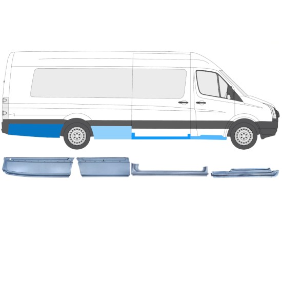 Set panouri de reparare pentru Volkswagen Crafter 2005-2017 / Dreapta / 14506