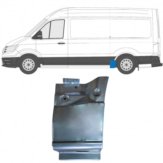 Reparație aripă spate pentru Volkswagen Crafter / MAN THE 2017- / MWB / Stânga 11602