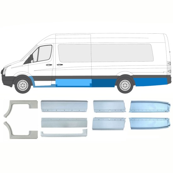 Set panouri de reparare pentru Volkswagen Crafter 2005-2017 / Stânga+Dreapta / 15540