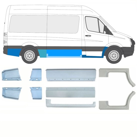 Set panouri de reparare pentru Volkswagen Crafter 2005-2017 / Stânga+Dreapta / 15541