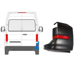 Colț bară spate + lampă reflectorizantă pentru MAN TGE 2016- / Dreapta 15201