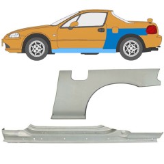 Prag complet + reparație aripă spate pentru Honda Civic Del Sol 1992-1998 / Stânga / Set 11144