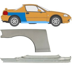 Prag complet + reparație aripă spate pentru Honda Civic Del Sol 1992-1998 / Dreapta / Set 11143