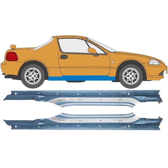Prag complet pentru Honda Civic Del Sol 1992-1998 / Stânga+Dreapta / Set 10537