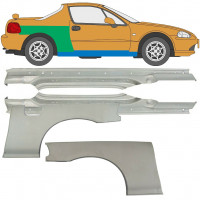 Reparație prag + aripă spate pentru Honda Civic CRX Del Sol 1992-1998 / Set 9519