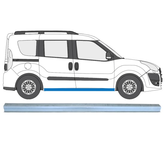 Reparație prag pentru Opel Combo D 2011-2018 / Stânga = Dreapta (simetric) 15362